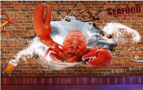 扬州小龙虾3D彩绘